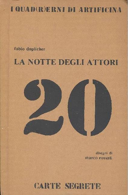 La notte degli attori - Fabio Doplicher - copertina