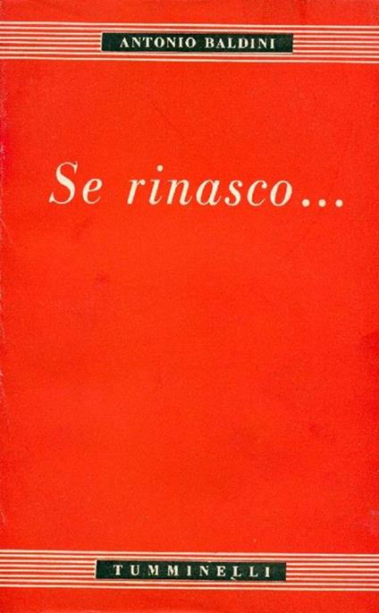 Se rinasco - Antonio Baldini - copertina