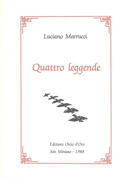 Quattro leggende - Luciano Marucci - copertina