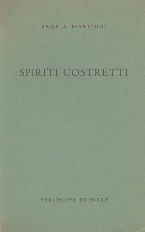 Spiriti costretti - Angela Bianchini - copertina
