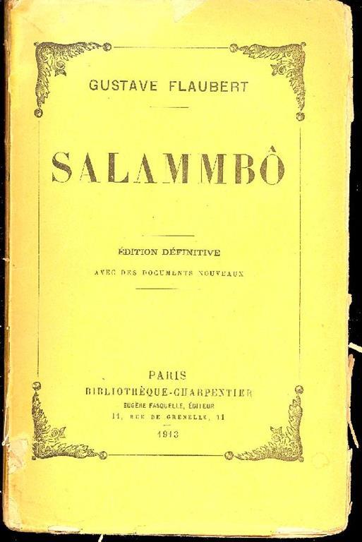 Salammbo - Gustave Flaubert - copertina