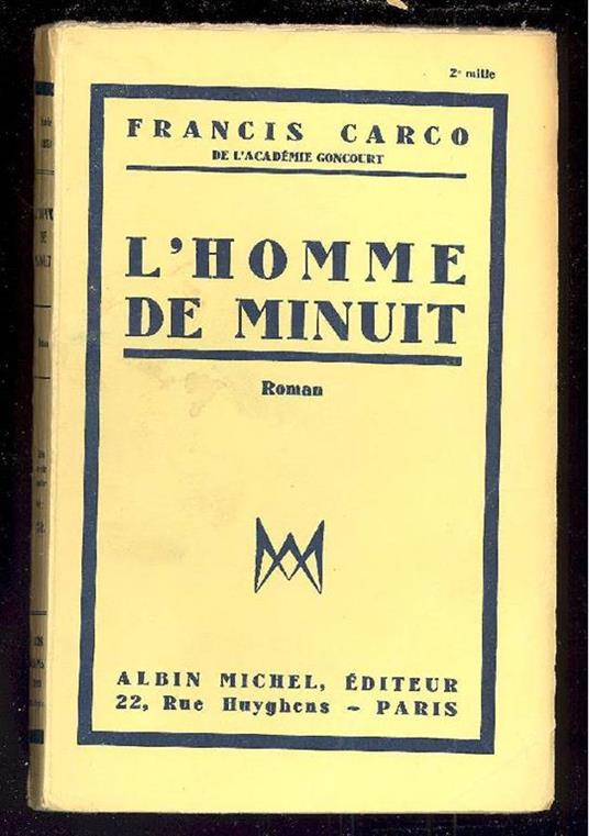 L' homme de minuit - Francis Carco - copertina