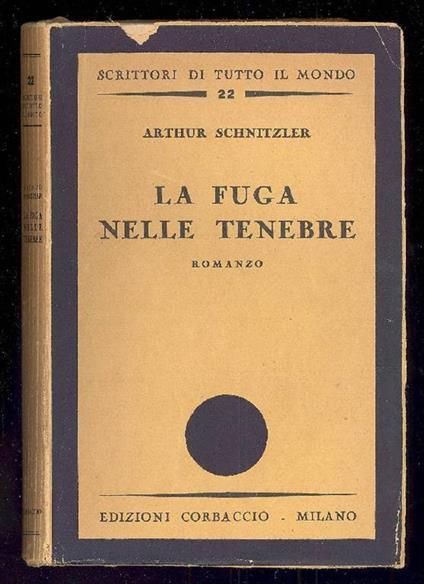 La fuga nelle tenebre - Arthur Schnitzler - copertina