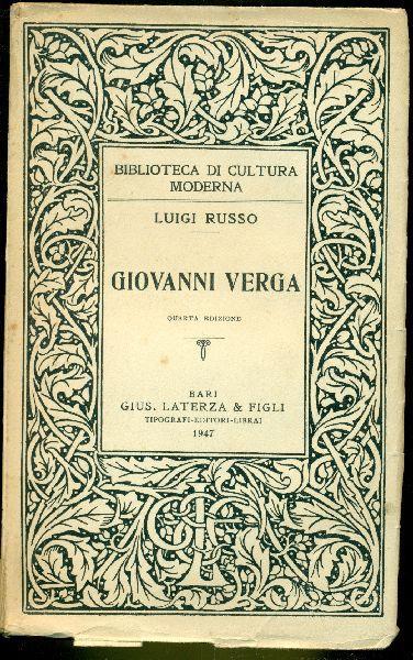 Giovanni Verga - Luigi Russo - copertina