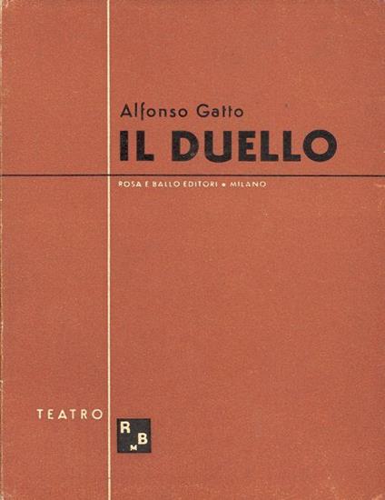 Il duello - Alfonso Gatto - copertina