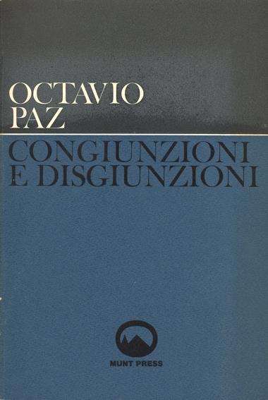 Congiunzioni e disgiunzioni - Octavio Paz - copertina