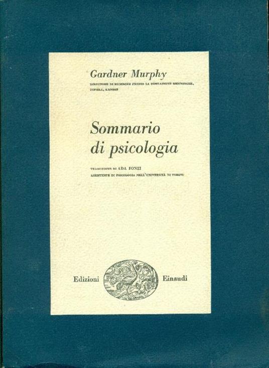 Sommario di psicologia - Gardner Murphy - copertina