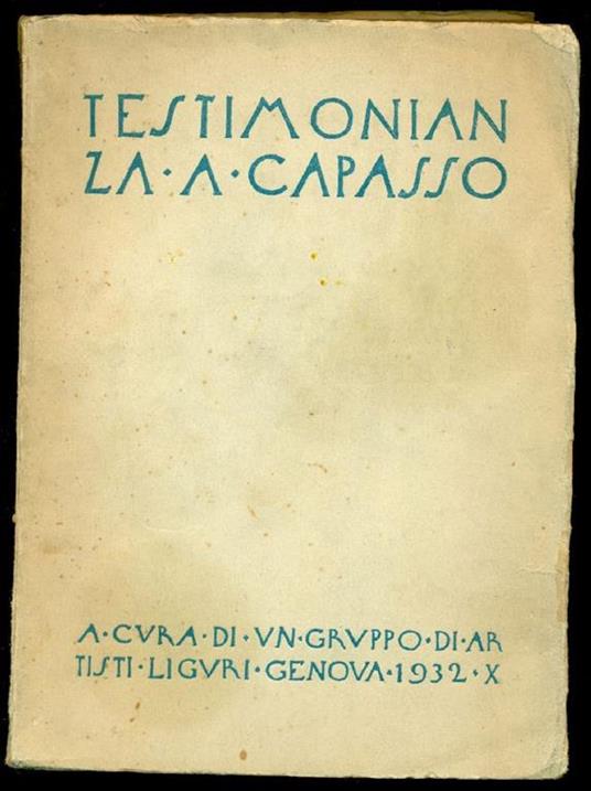 Testimonianza a Capasso - Aldo Capasso - copertina