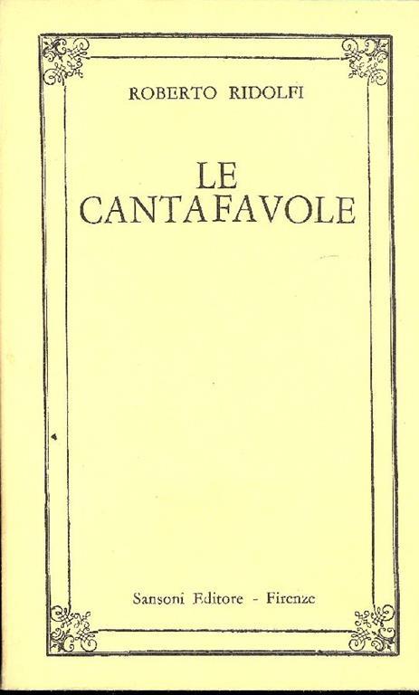 Le cantafavole - Roberto Ridolfi - copertina
