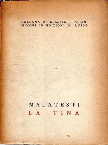 La Tina - Antonio Malatesti - copertina