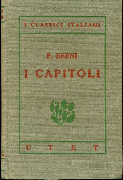 I capitoli - Francesco Berni - copertina