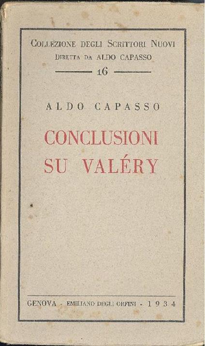 Conclusioni su Valéry - Aldo Capasso - copertina