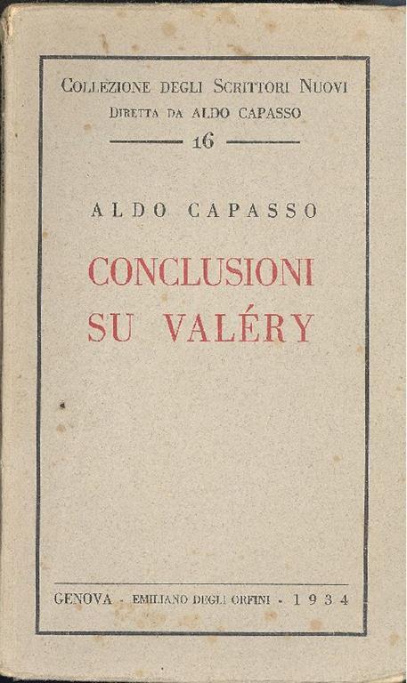 Conclusioni su Valéry - Aldo Capasso - copertina