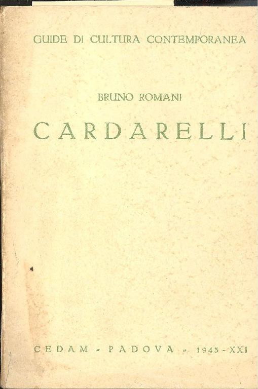 Cardarelli - Bruno Romani - copertina