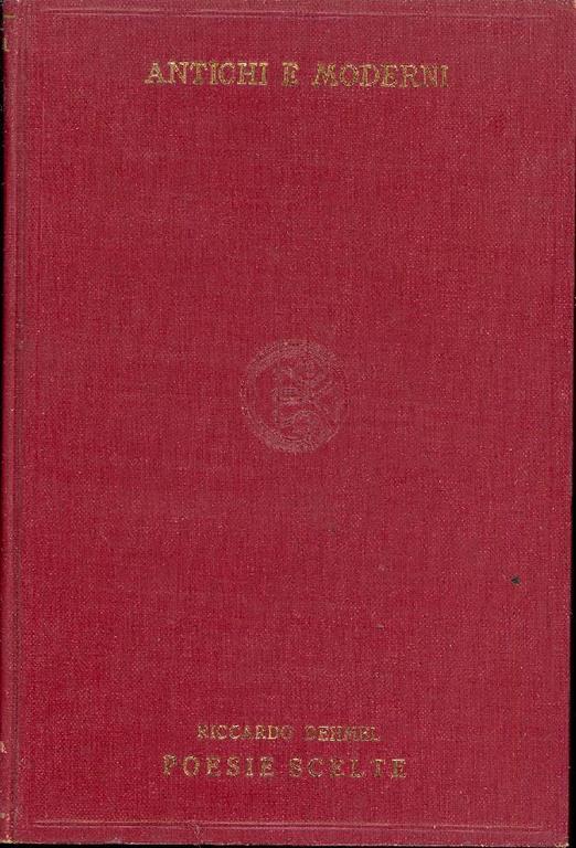 Poesie scelte - Riccardo Dehmel - copertina