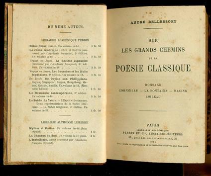 Sur les grands chemins de la poésie classique - André Bellessort - copertina
