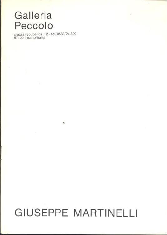 Giuseppe Martinelli - Giuseppe Martinelli - copertina
