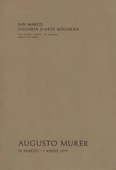 Augusto Murer - Augusto Murer - copertina