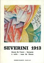 Severini 1913. Dans de l'ours = barques à voile + vase de fleurs