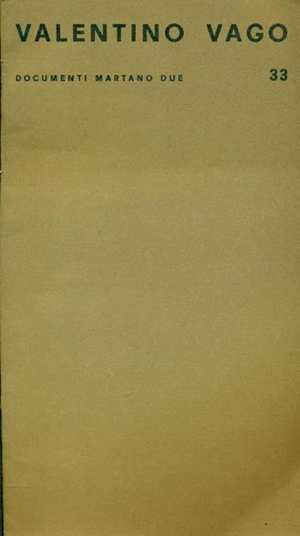 Valentino Vago - Valentino Vago - copertina