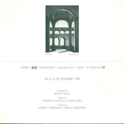 Massimo Conconi Emilio Corti Ignazio Campagna Marco Zanzottera. Rocce di Bruno Fasola - Giorgio Seveso - copertina