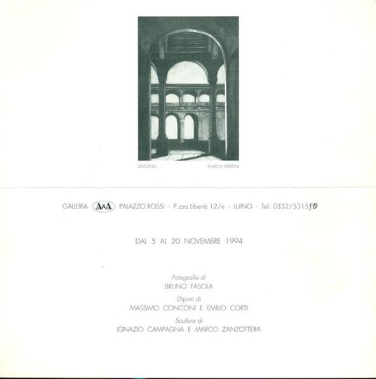 Massimo Conconi Emilio Corti Ignazio Campagna Marco Zanzottera. Rocce di Bruno Fasola - Giorgio Seveso - copertina