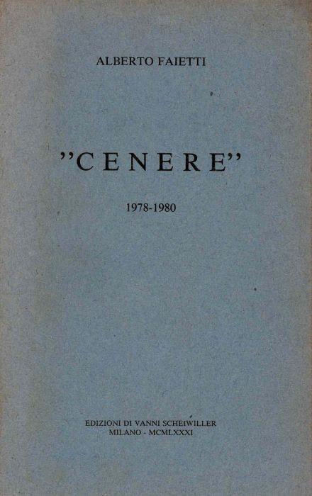 Cenerè' 1978-1980 - Alberto Faietti - copertina
