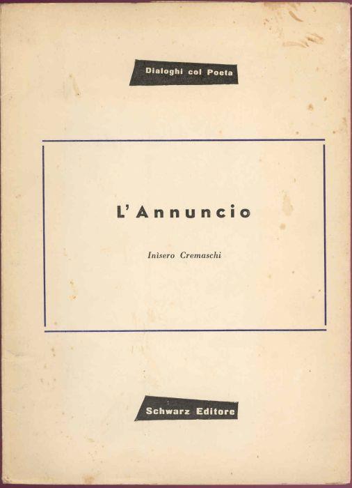 L' Annuncio - Inisero Cremaschi - copertina