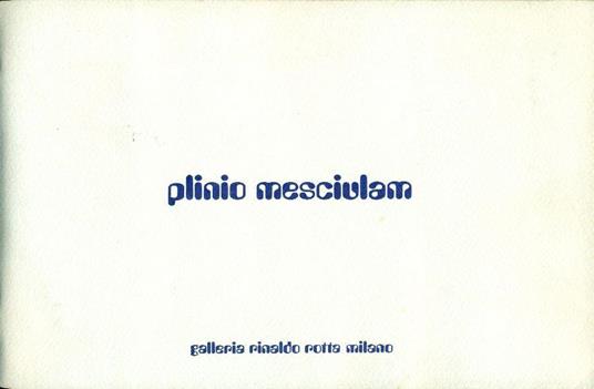 Plinio Mesciulam - Plinio Mesciulam - copertina