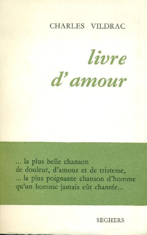 Livre d'amour - Charles Vildrac - copertina