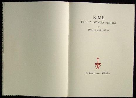 Rime per la donna Pietra - Dante Alighieri - 3