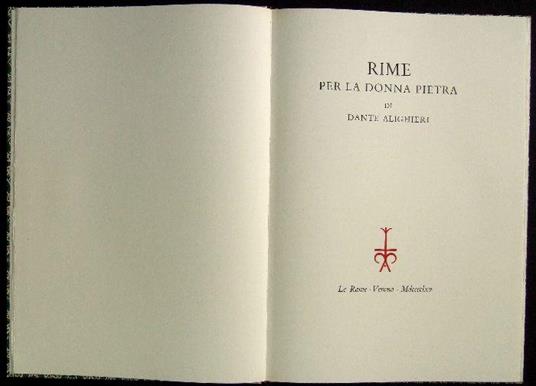 Rime per la donna Pietra - Dante Alighieri - 3