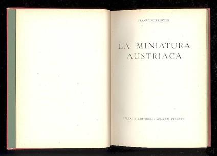 La miniatura austriaca - Franz Unterkircher - copertina