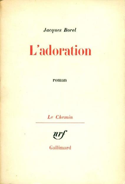 L' adoration - Jacques Borel - copertina