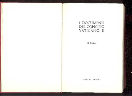 I documenti del Concilio Vaticano II - Benvenuto Matteucci - copertina
