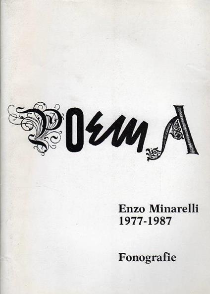 Enzo Minarelli 1977-1987. Fonografie - Enzo Minarelli - copertina