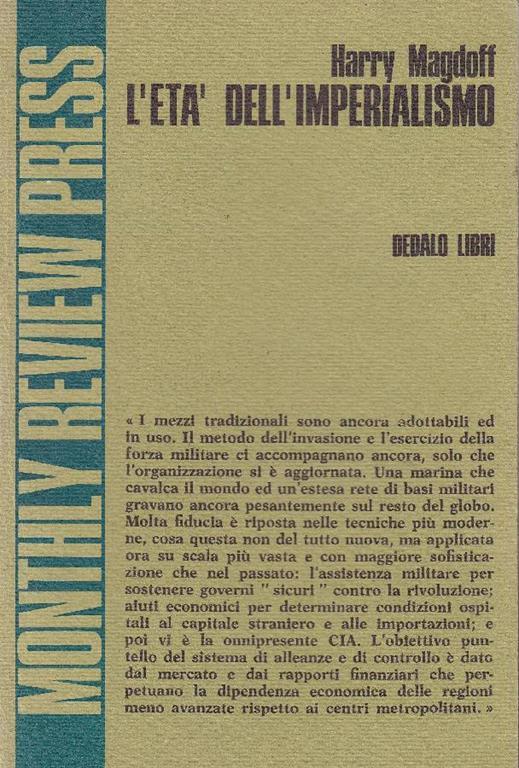 L' età dell'imperialismo - Harry Magdoff - copertina
