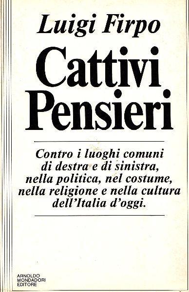 Cattivi pensieri - Luigi Firpo - copertina