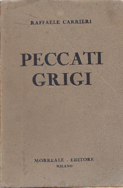 Peccati grigi - Raffaele Carrieri - copertina