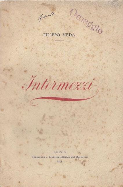 Intermezzi - Filippo Meda - copertina