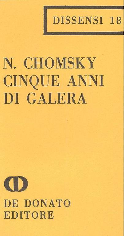 Cinque anni di galera - Noam Chomsky - copertina