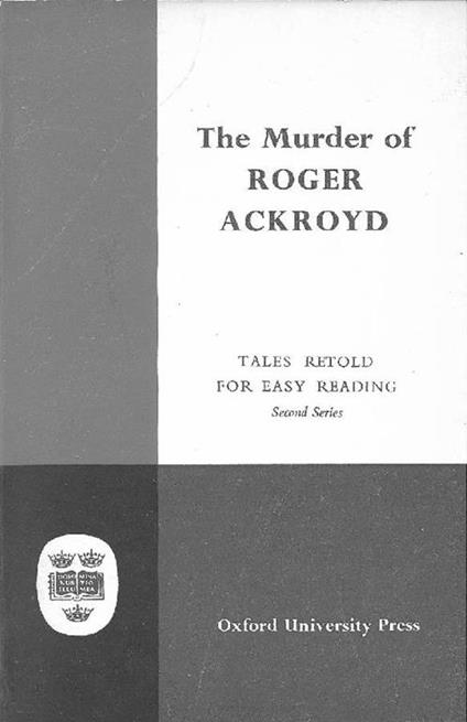 The murder of Roger Ackroyd - Agatha Christie - copertina