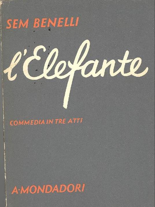 L' elefante - Sam Benelli - copertina