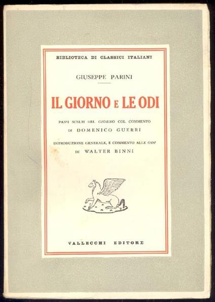 Il Giorno e le Odi - Giuseppe Parini - copertina