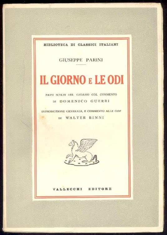 Il Giorno e le Odi - Giuseppe Parini - copertina