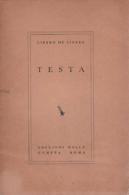 Testa - Libero De Libero - copertina