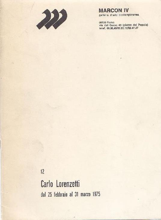 Carlo Lorenzetti - Carlo Lorenzetti - copertina
