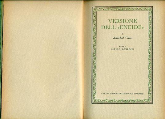 Versione dell'Eneide - Annibal Caro - copertina