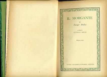 Il Morgante - Luigi Pulci - copertina