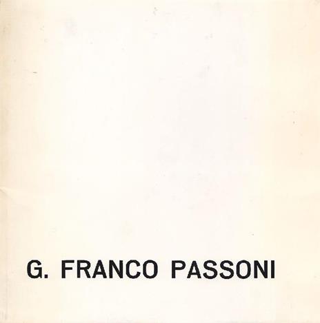 G. Franco Passoni - Gianfranco Passoni - copertina